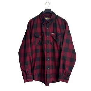 Dixxon Flannel Company TKO Mike Tyson Knockout Red Plaid Button Down Shirt
